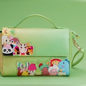 Mariah Elizabeth NWT Playful Green Crossbody Bag with Cartoon Characters